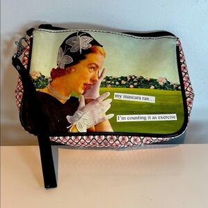 Anne Taintor Vintage-Inspired Cosmetic Bag/wristlet